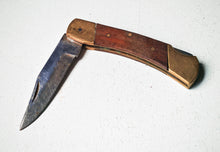 Load image into Gallery viewer, Vintage Folding Pocket Knife – Wood &amp; Brass – 10cm Folded – Used
