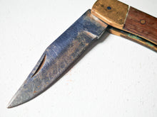 Load image into Gallery viewer, Vintage Folding Pocket Knife – Wood &amp; Brass – 10cm Folded – Used
