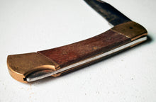 Load image into Gallery viewer, Vintage Folding Pocket Knife – Wood &amp; Brass – 10cm Folded – Used
