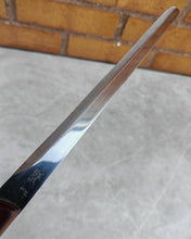 Load image into Gallery viewer, Vintage Friar Ham Slicer Knife with Original Sheath – Sheffield Steel – Wooden Handle – Sanders &amp; Bowers Ltd

