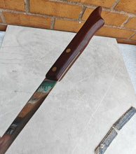 Load image into Gallery viewer, Vintage Friar Ham Slicer Knife with Original Sheath – Sheffield Steel – Wooden Handle – Sanders &amp; Bowers Ltd
