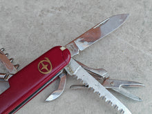 Load image into Gallery viewer, Vintage BPA EI Multi Tool Pocket Knife – 13-in-1 Folding Utility Knife – Red Handle – Stainless Steel – China Made – Collectible EDC Tool
