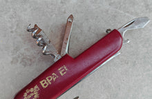 Load image into Gallery viewer, Vintage BPA EI Multi Tool Pocket Knife – 13-in-1 Folding Utility Knife – Red Handle – Stainless Steel – China Made – Collectible EDC Tool
