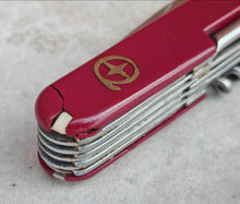Load image into Gallery viewer, Vintage BPA EI Multi Tool Pocket Knife – 13-in-1 Folding Utility Knife – Red Handle – Stainless Steel – China Made – Collectible EDC Tool

