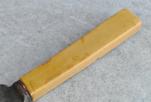 Load image into Gallery viewer, Vintage Curved Steel Blade Knife with Cream Handle – Rustic 27.5cm Utensil
