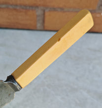 Load image into Gallery viewer, Vintage Curved Steel Blade Knife with Cream Handle – Rustic 27.5cm Utensil
