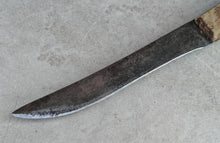 Load image into Gallery viewer, Vintage Rustic Utility Knife | Hand-Forged Carbon Steel Blade with Aged Wooden Handle | Collectible Antique Tool
