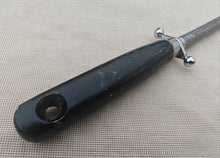 Load image into Gallery viewer, Vintage Knife Sharpening Steel – 32cm – Made in France – Black Handle with Guard

