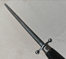 Load image into Gallery viewer, Vintage Knife Sharpening Steel – 32cm – Made in France – Black Handle with Guard
