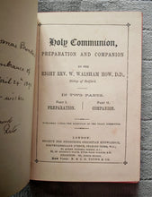 Load image into Gallery viewer, Antique Holy Communion Prayer Book Bishop of Wakefield Victorian Religious Book 1890
