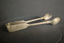 Load image into Gallery viewer, Antique Sterling Silver Sugar Tongs &amp; Spoon Set Hallmarked 13cm Vintage Tableware

