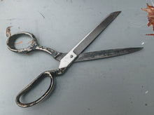 Load image into Gallery viewer, Vintage 24cm Tailor Shears Heavy Duty Fabric Scissors Steel Used
