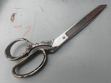 Load image into Gallery viewer, Vintage 24cm Tailor Shears Heavy Duty Fabric Scissors Steel Used
