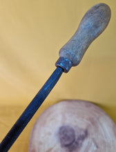 Load image into Gallery viewer, Vintage Wood / Metal Work Files Tool, wooden handle, 32.5cm Long
