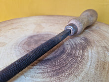 Load image into Gallery viewer, Vintage Wood / Metal Work Files Tool, wooden handle, 32.5cm Long
