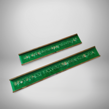 Load image into Gallery viewer, 2 x Foreign No 10 Lettering Number Stencils Durable Green Plastic &amp; Brass
