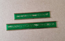 Load image into Gallery viewer, 2 x Foreign No 10 Lettering Number Stencils Durable Green Plastic &amp; Brass
