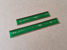 Load image into Gallery viewer, 2 x Foreign No 10 Lettering Number Stencils Durable Green Plastic &amp; Brass
