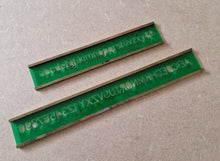 Load image into Gallery viewer, 2 x Foreign No 10 Lettering Number Stencils Durable Green Plastic &amp; Brass
