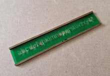 Load image into Gallery viewer, 2 x Foreign No 10 Lettering Number Stencils Durable Green Plastic &amp; Brass
