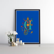 Load image into Gallery viewer, Ornate Letter A Decorative Art Set , 3 Posters + 3 Transparent PNG Designs , Instant Download
