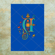 Load image into Gallery viewer, Ornate Letter A Decorative Art Set , 3 Posters + 3 Transparent PNG Designs , Instant Download
