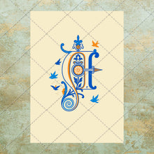 Load image into Gallery viewer, Ornate Letter A Decorative Art Set , 3 Posters + 3 Transparent PNG Designs , Instant Download
