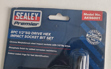 Load image into Gallery viewer, Sealey Premier 8pc 1/2" Drive Hex Impact Socket Bit Set AK56001 H5-H17 New
