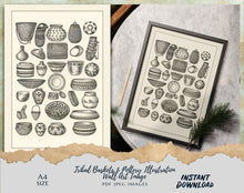 Load image into Gallery viewer, Vintage Tribal Baskets &amp; Pottery Wall Art – Digital Download | A4 Size JPEG &amp; PDF
