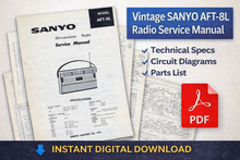Load image into Gallery viewer, Vintage SANYO AFT-8L Radio Service Manual – Digital Download (PDF)
