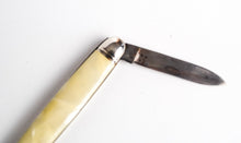 Load image into Gallery viewer, Vintage single blade pocket knife, Lucite Plastic Handle, Cream Colour, Steel Blade
