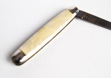 Load image into Gallery viewer, Vintage single blade pocket knife, Lucite Plastic Handle, Cream Colour, Steel Blade
