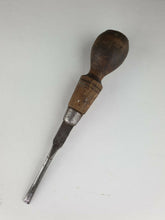 Load image into Gallery viewer, Vintage Wooden Handled Slotted Flat Head Screwdriver, Hand Tool
