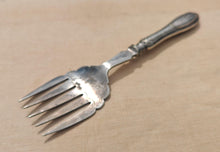 Load image into Gallery viewer, Antique Silver Plated Serving Fork – Ornate Victorian Style – Rd 105572 – 24cm Long x 5.5cm Wide
