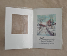 Load image into Gallery viewer, Vintage Christmas Greeting Card – With Love to Dad – New &amp; Sealed – Winter Scene
