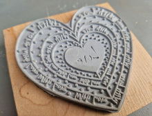 Load image into Gallery viewer, Love Heart in a Rubber Wood mounted stamp With Love Anna Stemplewska
