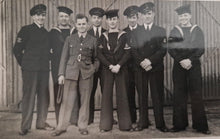 Load image into Gallery viewer, Vintage Sepia Colour Old Photograph, A group of 8 H.M.S Seaman , Historical Naval History Photo , Lo
