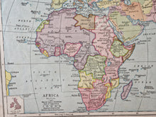 Load image into Gallery viewer, 2 x Vintage Printed Maps Of Europe and Africa, Stanley Gibbons Ltd, Book Plate, Old Book Plates
