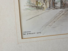 Load image into Gallery viewer, Vintage Print Picture In Wooden Frame: Norwich The Ethelbert Gate M.A Cole
