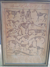 Load image into Gallery viewer, Vintage Style Animal Skeleton Chart Print in A4 Wooden Frame with Gold Border – Natural History Wall
