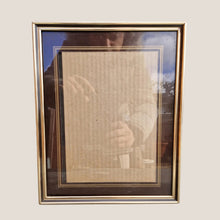 Load image into Gallery viewer, Gold tone finish picture frame with glass , Photo frame* free standing, 26cm x 21cm (19.5cm x 14cm)
