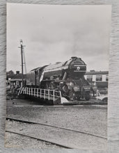 Load image into Gallery viewer, Black White Photo Locomotive Steam Engine North Yorkshireman 30/06/81 4472 Flying Scotman Turned at
