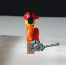 Load image into Gallery viewer, LEGO City Construction Worker Minifigure Orange Uniform Helmet Accessories
