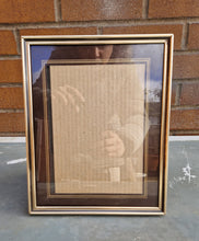 Load image into Gallery viewer, Gold tone finish picture frame with glass , Photo frame* free standing, 26cm x 21cm (19.5cm x 14cm)
