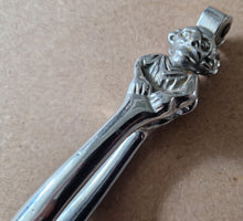 Load image into Gallery viewer, Vintage Chrome Metal Lincoln Imp Devil Head Crab Nut Cracker Nutcracker

