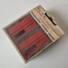 Load image into Gallery viewer, Vintage Flambo Filling Cabinet Window Signals Indexing Part Metal Red Colour

