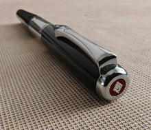 Load image into Gallery viewer, Platignum Ballpoint Pen – Black &amp; Chrome – Black Ink – 13cm – Used
