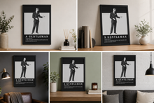 Load image into Gallery viewer, A Gentleman Definition Vintage Style Print A4 Framed Retro Gentleman Wall Art
