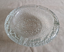 Load image into Gallery viewer, Vintage Ashtray In Glass Geometrical Layers Of Ice Patterns , France Circa 1960
