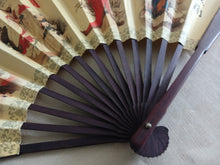 Load image into Gallery viewer, Vintage Asian Folding Fan Four Chinese Beauties Dance Fan 58.5cm
